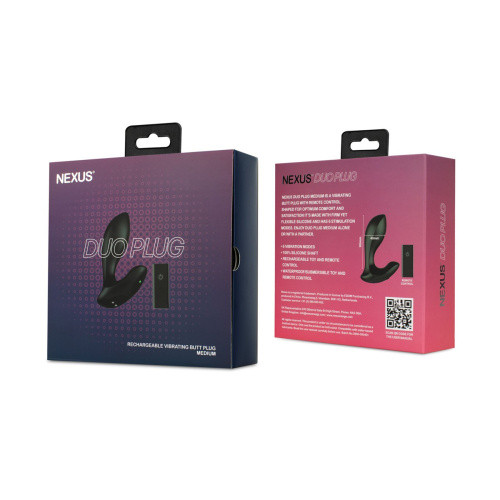 Анальная вибропробка Nexus DUO Plug Medium, 11.6 см