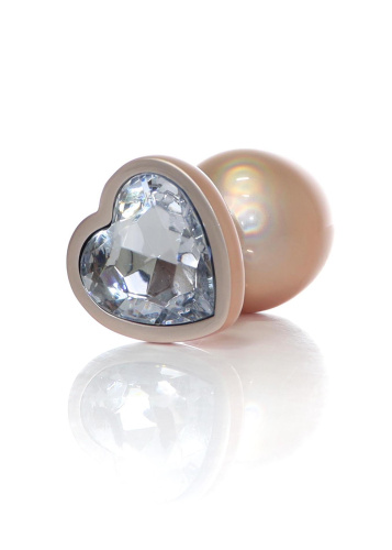 Металлическая анальная пробка B-Series Jewellery Pearl Gold Plug - размер L