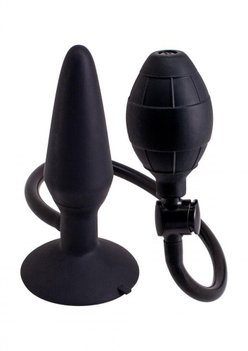 Seven Creations Inflatable Butt Plug M - надувная анальная пробка, средняя, 14,2х4-8 см