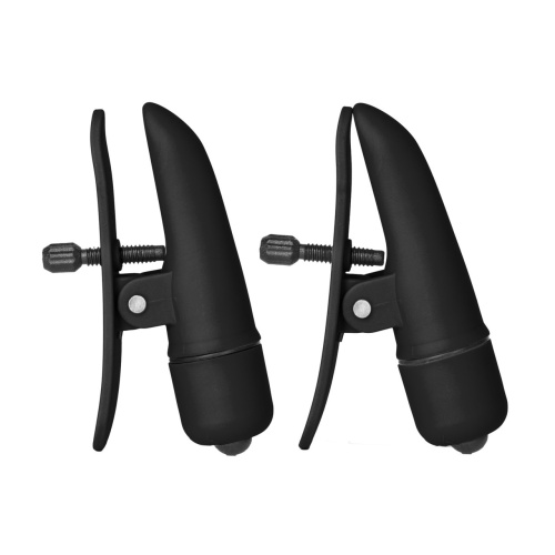 CalExotics Nipplettes - Виброзажимы для сосков, 7х2 см (черный)