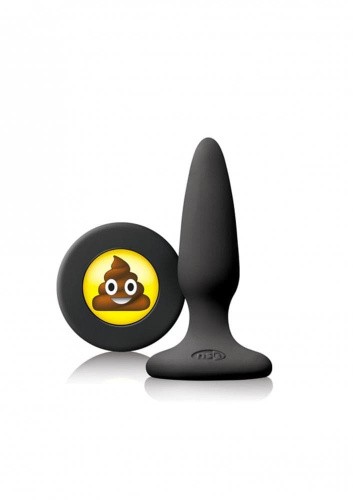 NS Novelties Mojis Plug #SHT mini маленькая анальна пробка, 8.6х2 см (черный)