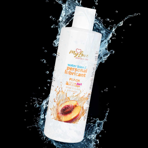 2в1 лубрикант и массажный гель - MyLove Aroma Series Intim&Massage Peach, 300 мл