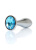 Анальная пробка с камнем B-Series Jewellery Silver Plug Light Blue, L Анальная пробка с камнем B-Series Jewellery Silver Plug Light Blue, L