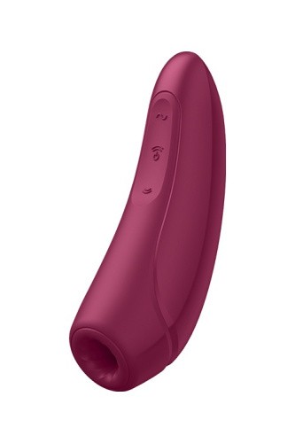 Satisfyer Curvy 1 + Вакуумно-хвильовий стимулятор з можливістю управління через додаток, 13.5х4.3 см (червоний) - купити в Києві, Україні