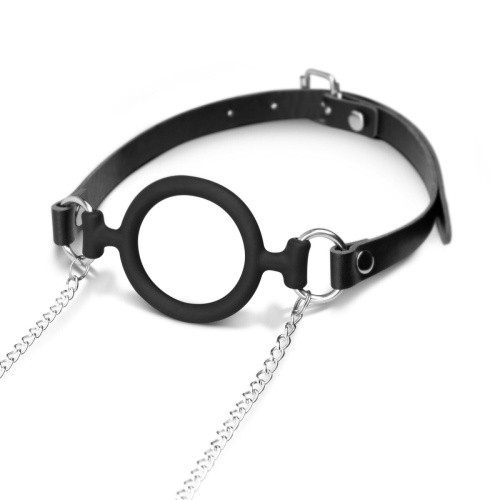 Bedroom Fantasies Nipple Clamps & Silicone Gag Ring - Зажимы для сосков с кляпом, 50 см (черный)