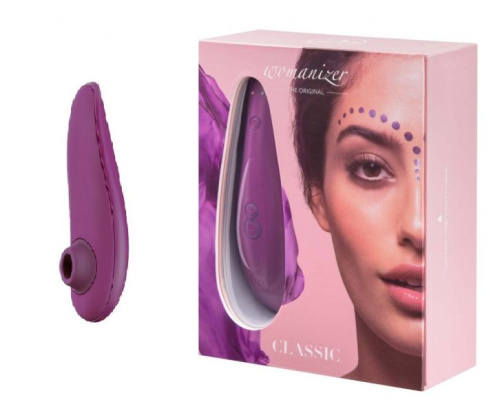 Womanizer Classic - Вакуумный стимулятор клитора, 14.8х4.8 см (фиолетовый)