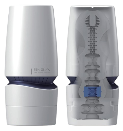 Tenga - Aero Masturbator Silver, мастурбатор с инновационной технологией всасывания, 17.5х8 см (серебристый)