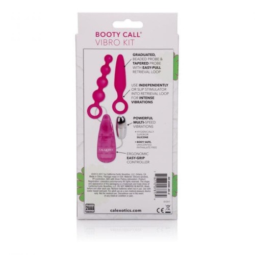 CalExotic Booty Call Booty Vibro Kit - Набор анальных стимуляторов с вибрацией, 2 шт (розовый)