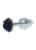 Boss Jewellery Silver Plug Rose Black - Анальная пробка, 9х3.4 см (чёрный) Boss Jewellery Silver Plug Rose Black - Анальная пробка, 9х3.4 см (чёрный)
