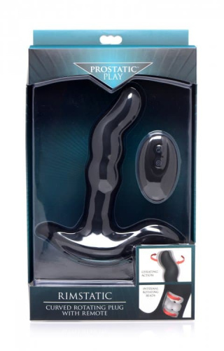 Rimstatic Curved Rotating Plug with Remote - массажер простаты с ротацией, 17.1х3.3 см.