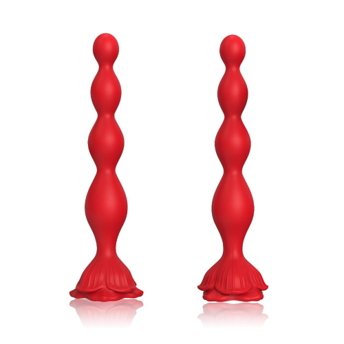 Rosestick Red, 9 Vibration Functions - Анальный стимулятор, 19,5 см (красный)