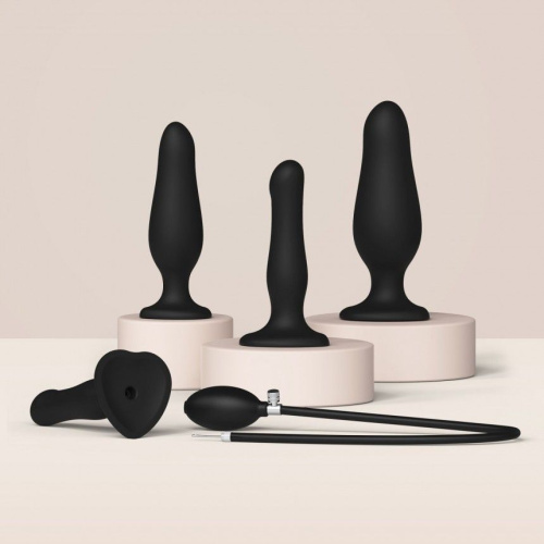 Strap-On-Me Inflatable Dildo Plug - Noir - Надувна анальна пробка - купити в Києві, Україні