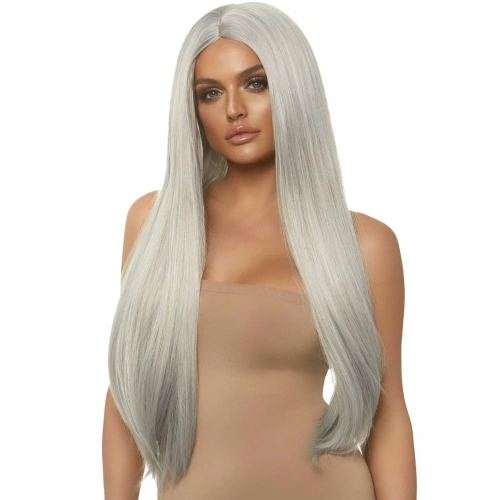 Leg Avenue - Long straight center part wig - Длинный парик (серый)