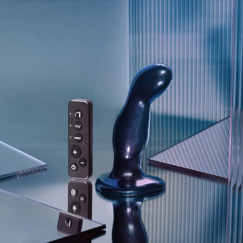Дилдо с вибрацией Strap-On-Me FINGERING & VIBRATING DILDO, M синий