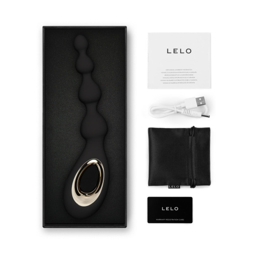 LELO Soraya Beads Black - Анальний вібратор, 23,4 см (чорний) - купити в Києві, Україні