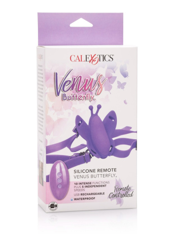 California Exotic Novelties Remote Wireless Butterfly - Клиторальный вибратор-бабочка с пультом ДУ, 9х7.5 см (фиолетовый)