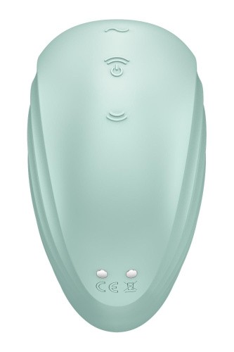 Satisfyer Pearl Diver - Вакуумный клиторальный стимулятор в виде ракушки, 9.1х5.1 см (мятный)