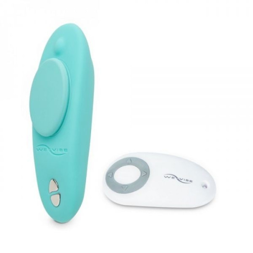 Moxie by We-Vibe - клиторальный вибратор в трусики с дистанционным управлением (голубой)