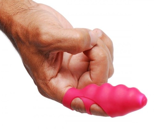 Frisky Finger Bang-her Vibe Pink - Насадка на палец с вибрацией, 8.8х2.5 см