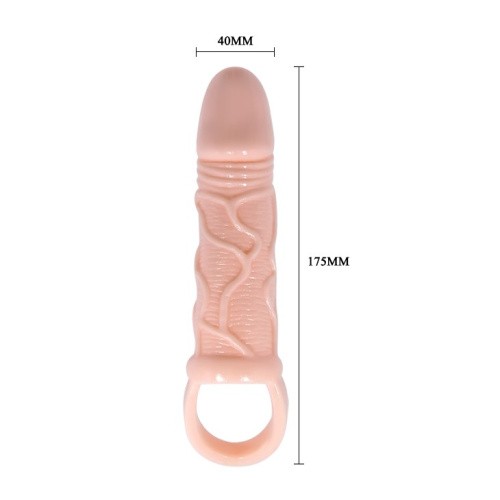 Pretty Love Carson Penis Sleeve Vibration Flesh - Насадка на пенис, 13,5 см (телесный)