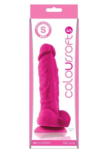 Цветной фаллоимитатор на присоске Coloursoft Soft Dildo, 13х4 см (голубой)