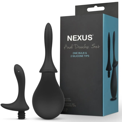 Nexus Anal Douche Set 250 ml Douche with Two Silicone Nozzles - Анальний душ - купити в Києві, Україні
