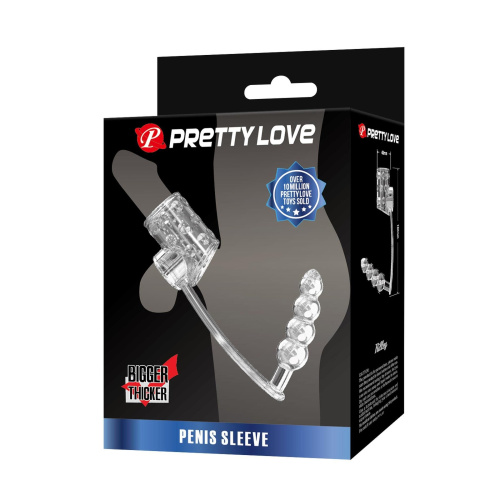 Насадка на член с анальной пробкой Pretty Love Rilley