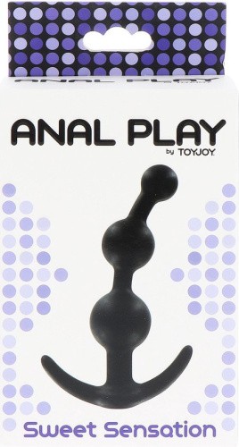 Toy Joy Sweet Sensation - анальная елочка, 13х3 см (черный)