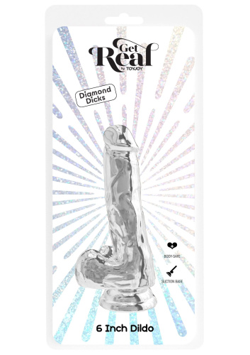 Фаллоимитатор Get Real Clear Dildo 7 inch, 16 см
