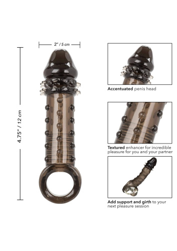California Exotic Novelties Transparent Ultimate Extender - Насадка 16х4.5 см (серая)