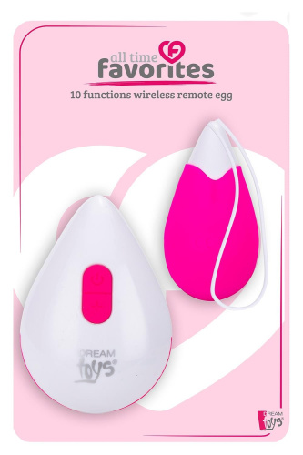 Dream Toys All Time Favorites 10 Functions Remote Egg - Віброяйце, 6,2х3,2 см (рожевий) - купити в Києві, Україні