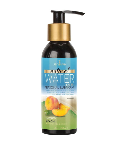 Sensuva Natural Water-Based Peach - Змазка на водній основі, без гліцерину та парабенів, 125 мл - купити в Києві, Україні