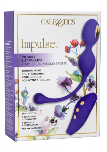 CalExotics E-stim Dual Kegel Exerciser - вагинальные шарики с электростимуляцией, 3,25 см