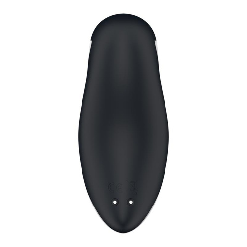 Satisfyer Orca - Вакуумний стимулятор клитора с вибрацией, 11.5 см (чёрный с белым)