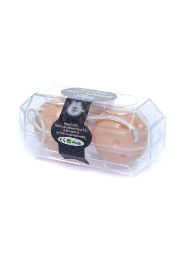 Duo-Balls Skin - Вагинальные шарики, 3,5 см (телесный)