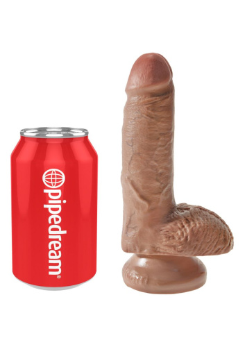 Pipedream King Cock 7 - Фаллоимитатор на присоске, 14х4.5 см (карамель)