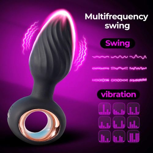 Анальная пробка с вибрацией B-Series Cute Aisi Twisting Anal Plug