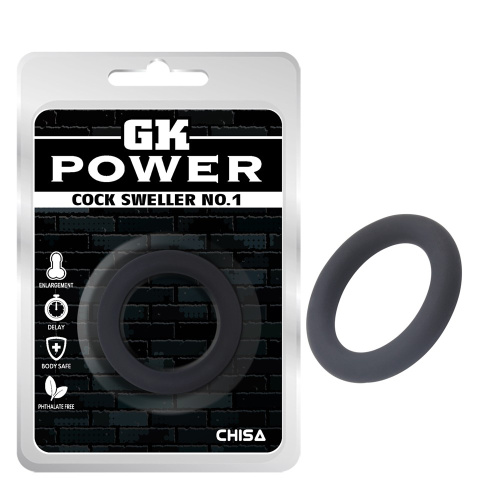 GK Power Cock Sweller No.1 - Эрекционное кольцо, 3,5 см (черный)