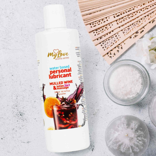 2в1 лубрикант и массажный гель - MyLove Aroma Series Intim&Massage Mulled Wine, 300 мл
