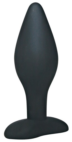 Orion Black Velvets Large - силиконовая анальная пробка, 12х4 см (черный)