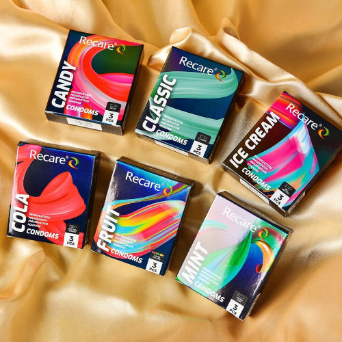 Презервативы Holographic Recare Cola Dotted&Ribbed Condoms с ароматом Колы, 3шт