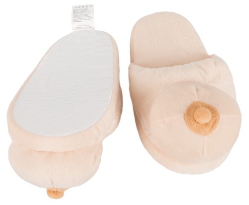 Orion Boob Slippers - Домашні капці з шикарними грудьми (бежевий) - купити в Києві, Україні