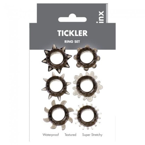 Набор эрекционных колец Linx Tickler Set Textured Ring Smoke