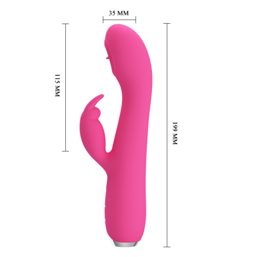 Pretty Love Rachel Licking Vibrator - вибратор-кролик с имитацией оральных ласк, 19.9х3.5 см