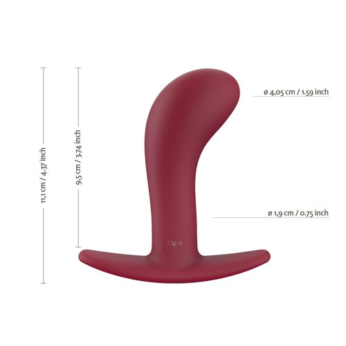 Fun Factory Bootie Large - анальная пробка унисекс, 9.5х4.1 см (бордовый)