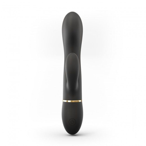 Dorcel Glam Rabbit - вибратор кролик с гибким стволом и 2 моторами, 21.8х3.5 см (чёрный)