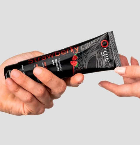 Orgie Lube Tube Strawberry - оральный лубрикант со вкусом клубники, 100 мл