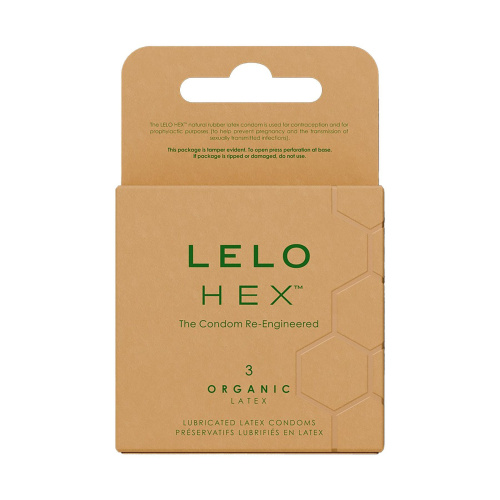 Презервативи LELO HEX Condoms Organic 3 Pack