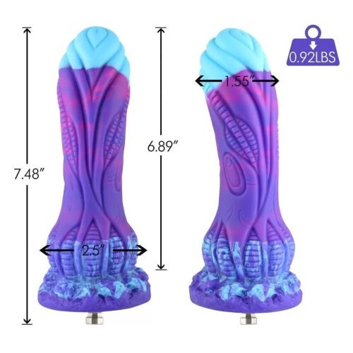 Фаллоимитатор для секс-машин Hismith 7.48″ Silicone Dildo HSA140 Monster Series, KlicLok