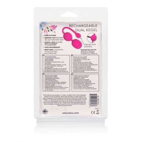 CalExotics Rechargeable Dual Kegel вагинальные шарики 9х3.2 см. (фиолетовый)